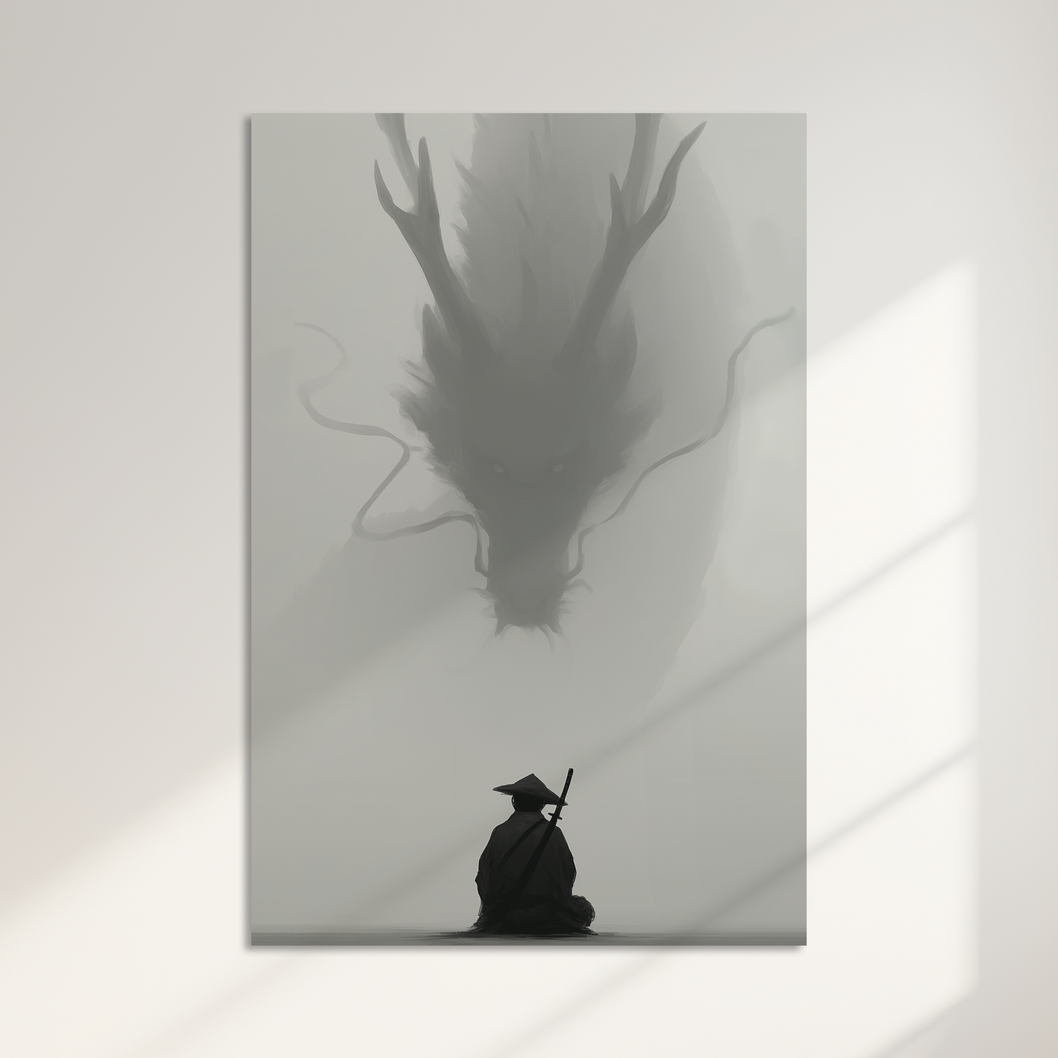 Japanese Zen Wall Art – Silent Dragon