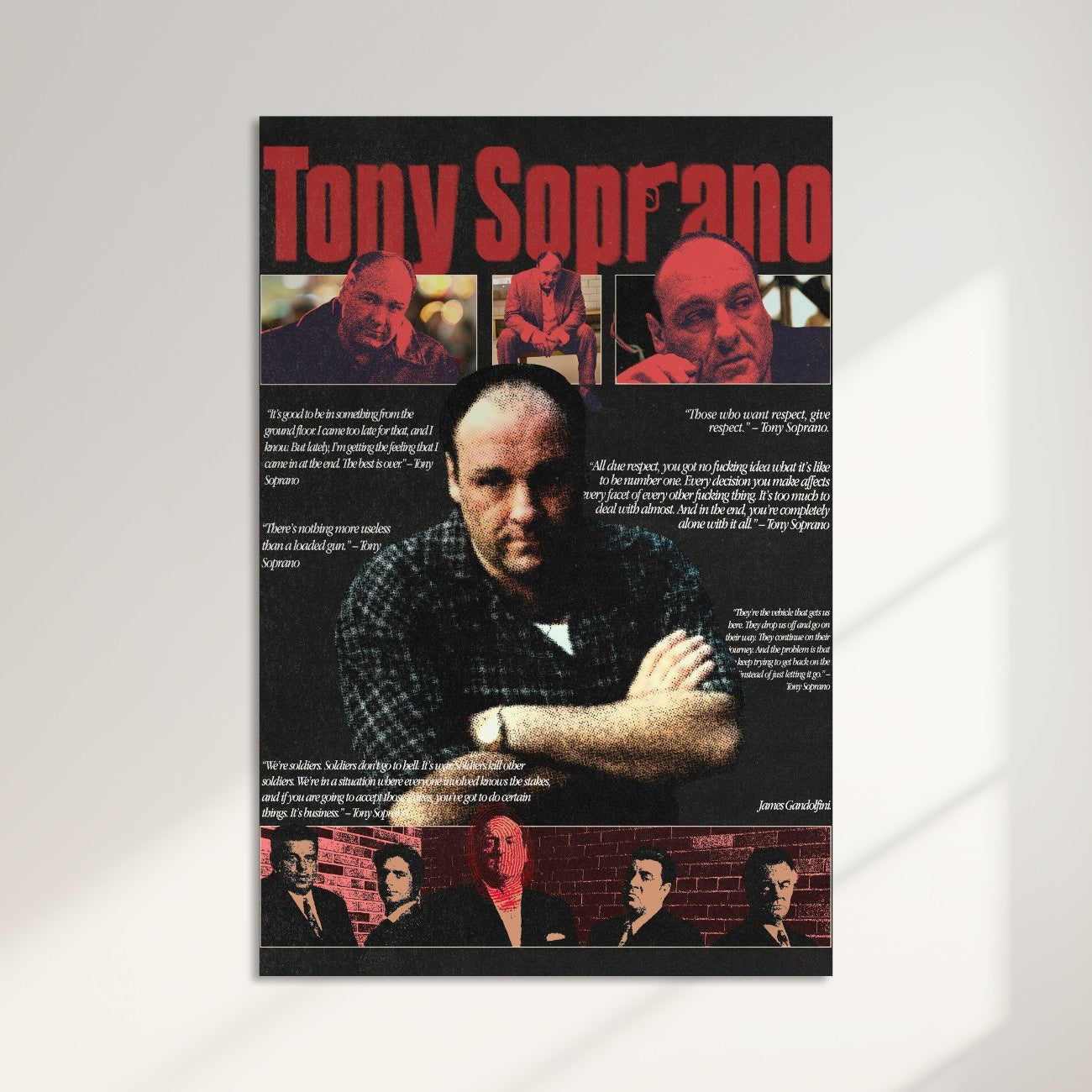 Tony Soprano Acrylic Poster - The Sopranos