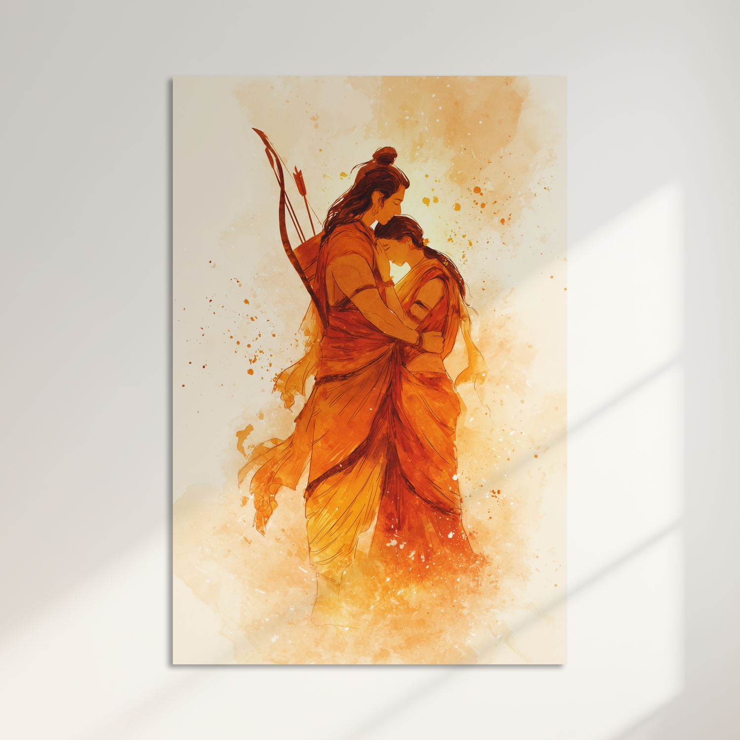 Sita Ram Spiritual Acrylic Poster