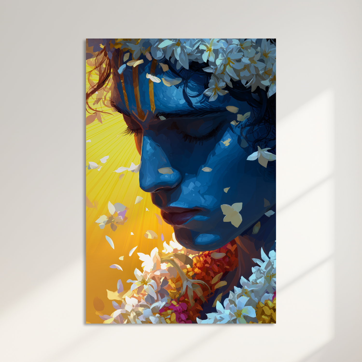 Lord Krishna Spiritual Acrylic Poster  - Vasudev